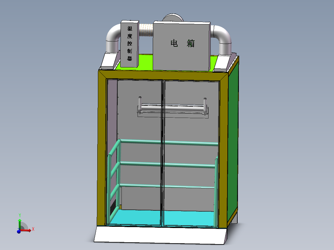 芯材预热烤箱（sw18可编辑+cad）