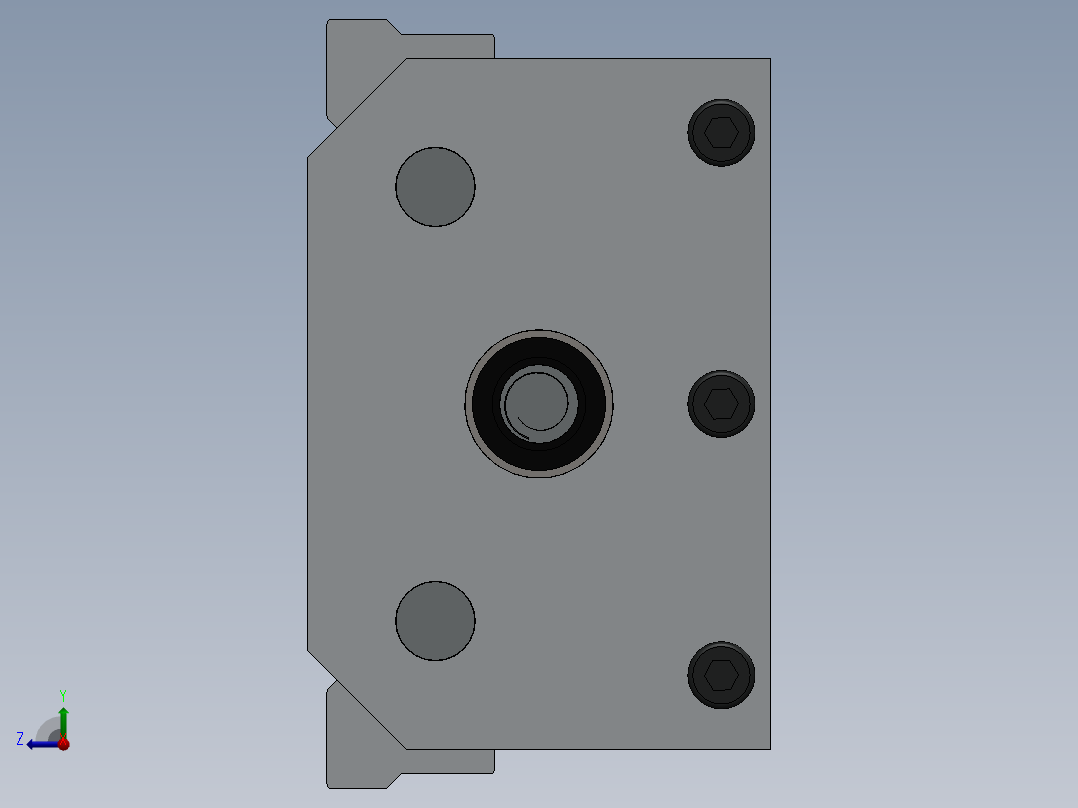 滚珠丝杆 直线模组 机械素材3D图纸自动化设备solidworks模型右视图