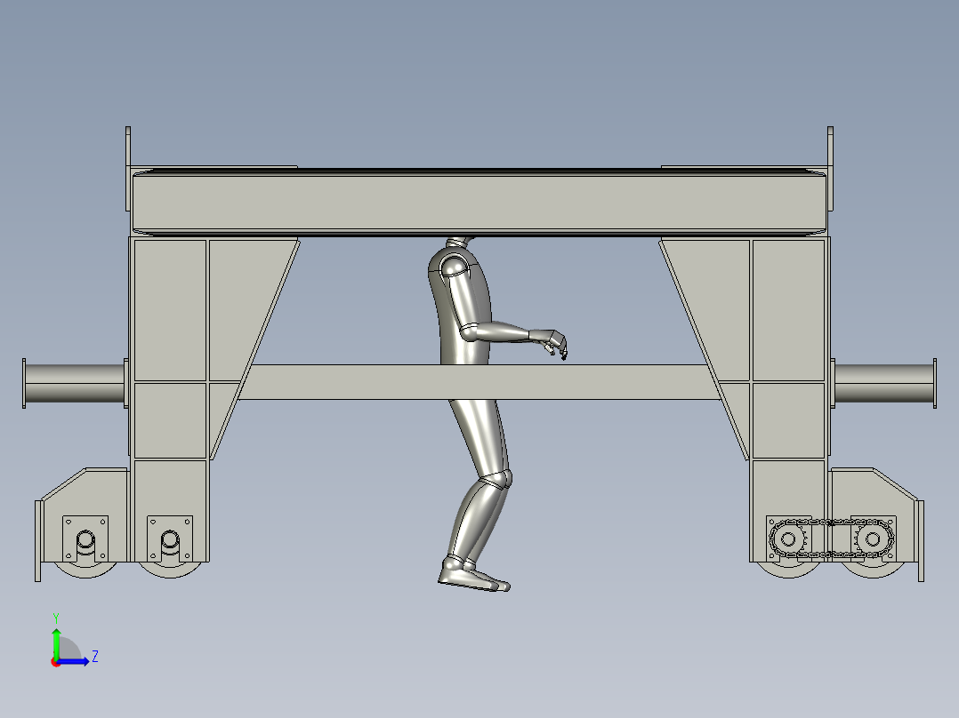 颗粒车模型图左视图