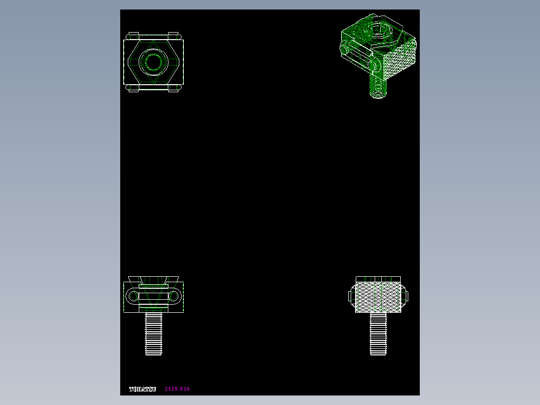 夾具2325-2D多系列多零件图纸模型