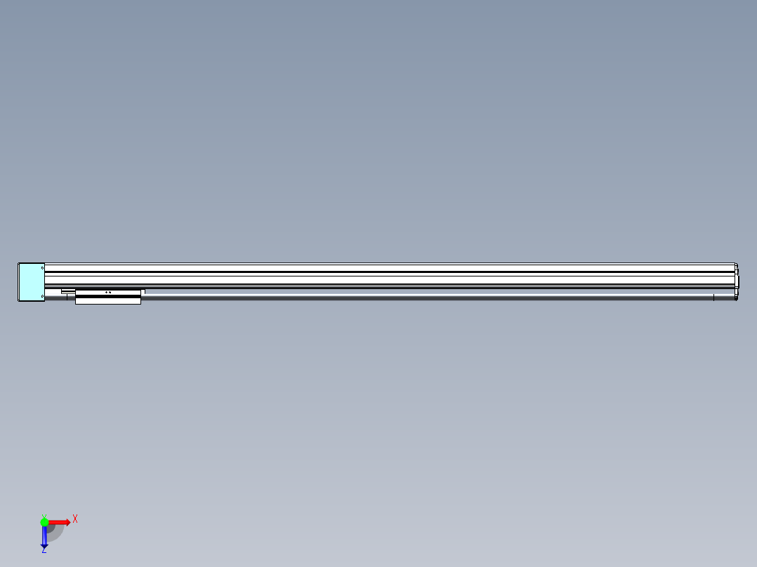 VF丝杆传动-一般环境VF14-Lxx-C-S1200-BL-ZP40-C3俯视图