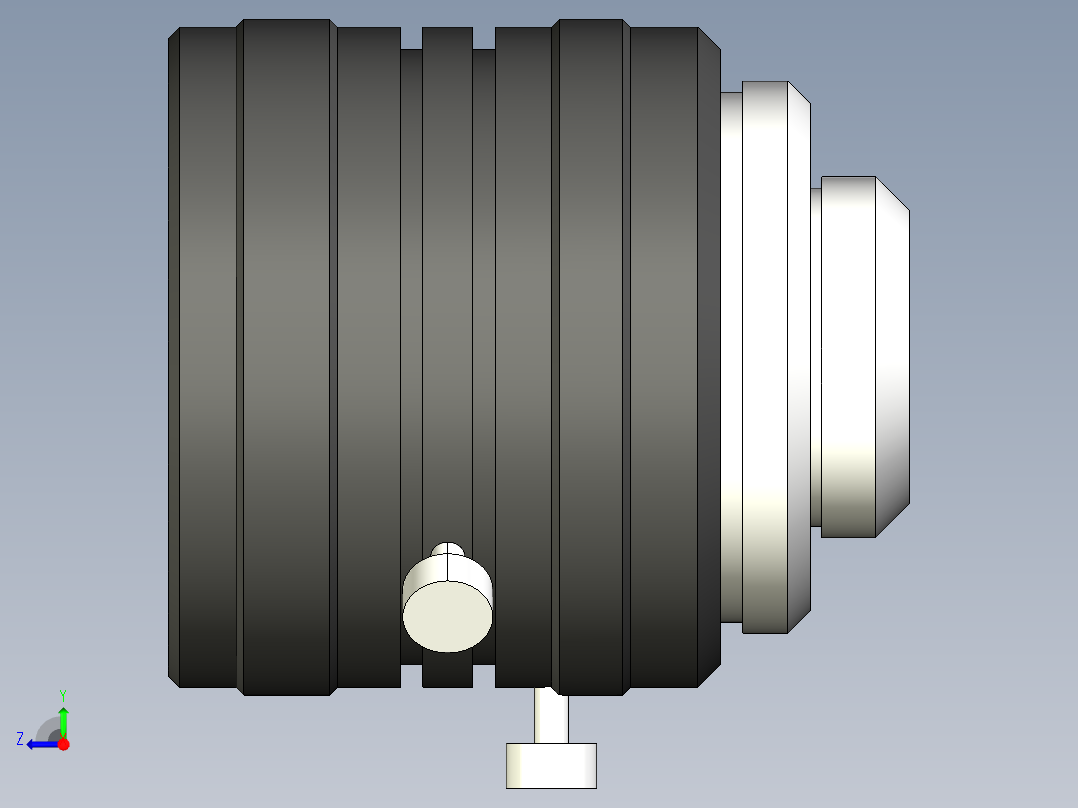 基恩士CV-L16_kc图纸模型右视图