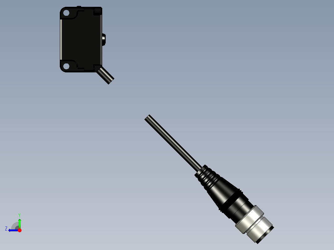 基恩士PZ-G51EN_G51EP_T_kc图纸模型右视图