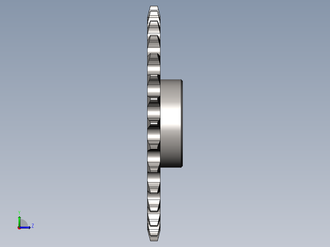50A 30齿 链轮左视图