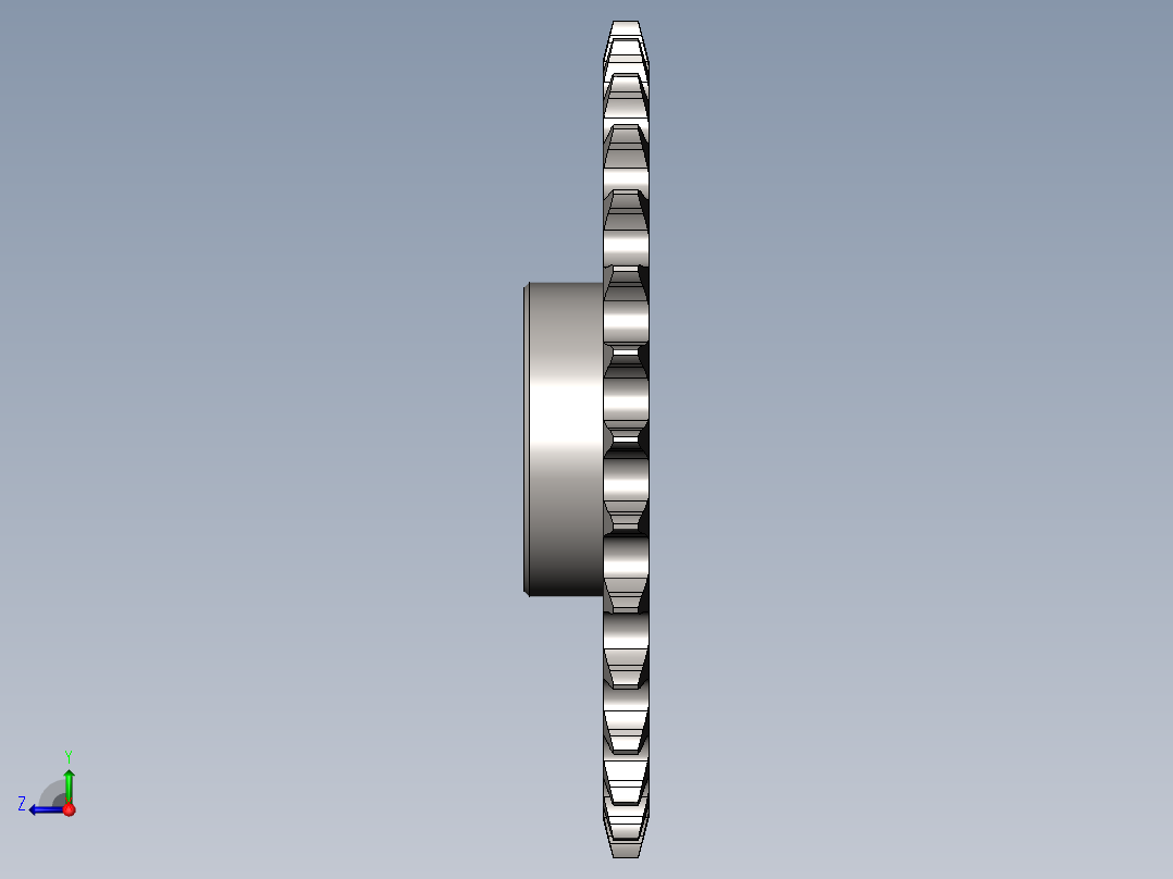 50A 30齿 链轮右视图