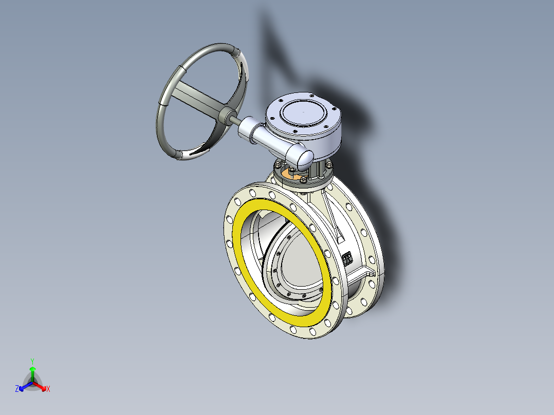 蝶阀9正等轴测图