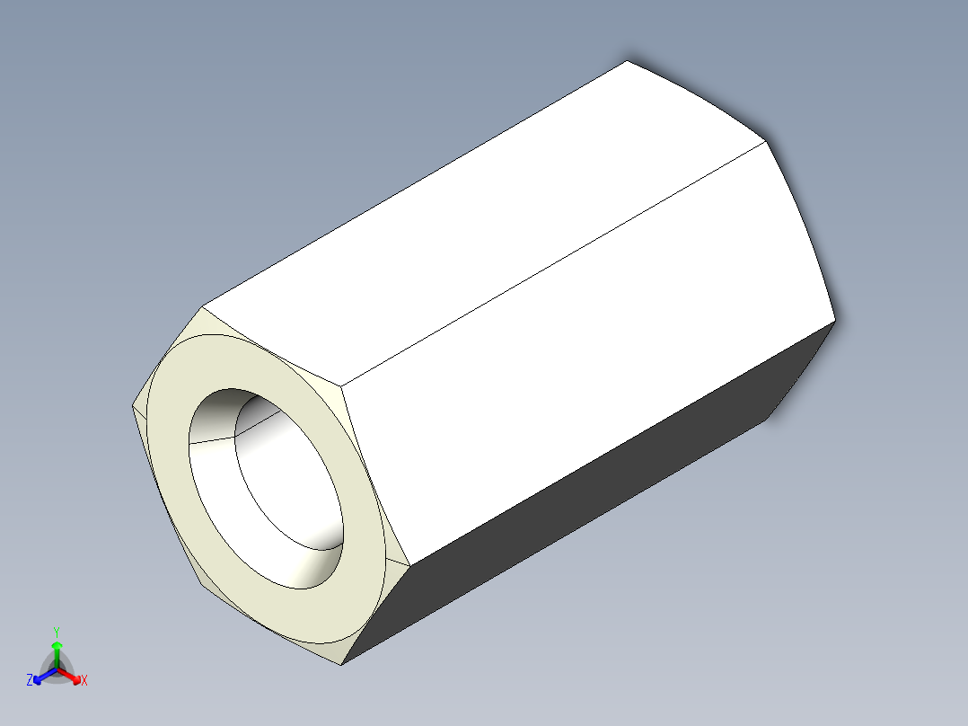 螺帽(長型)2309-3D多系列多零件图纸模型正等轴测图