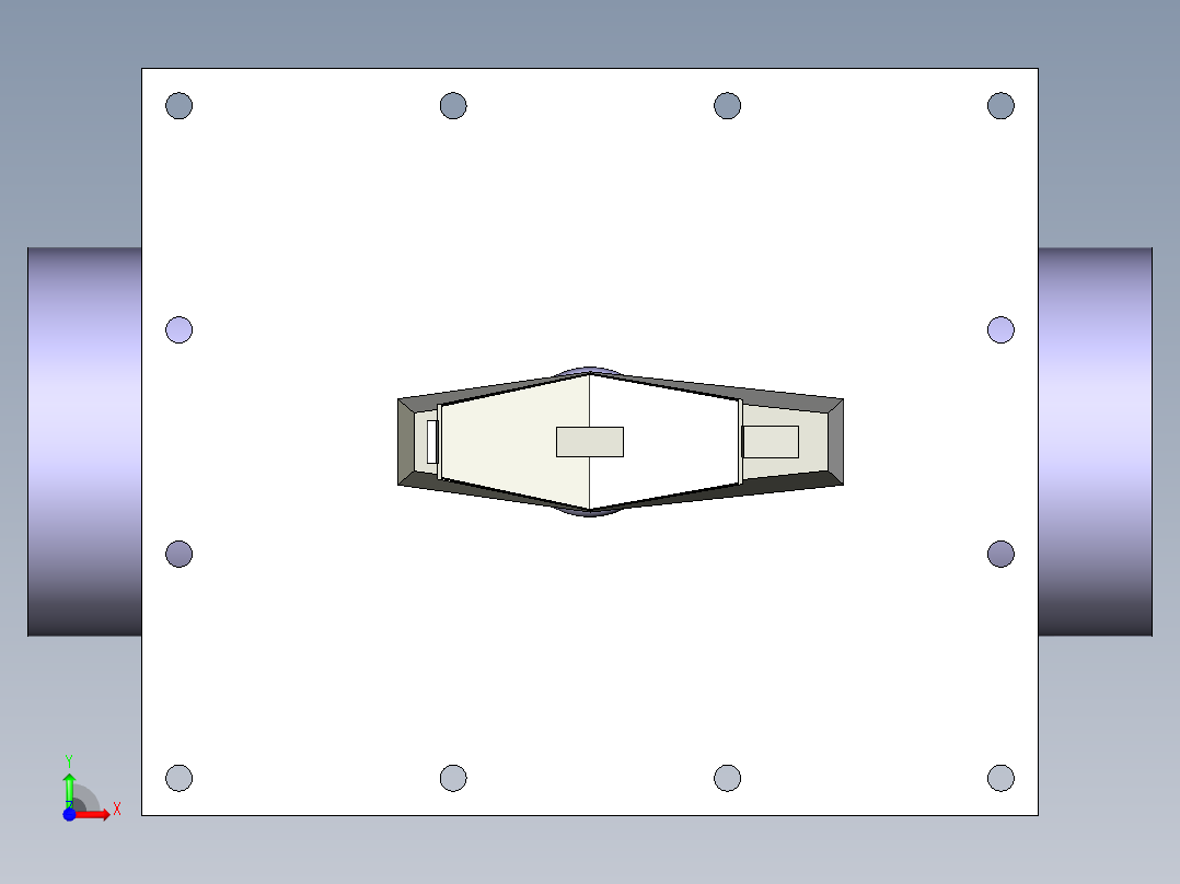 [PVC x PVC_EPDM] 手动阀箱外手柄Manual Vavle Box-External Handle前视图