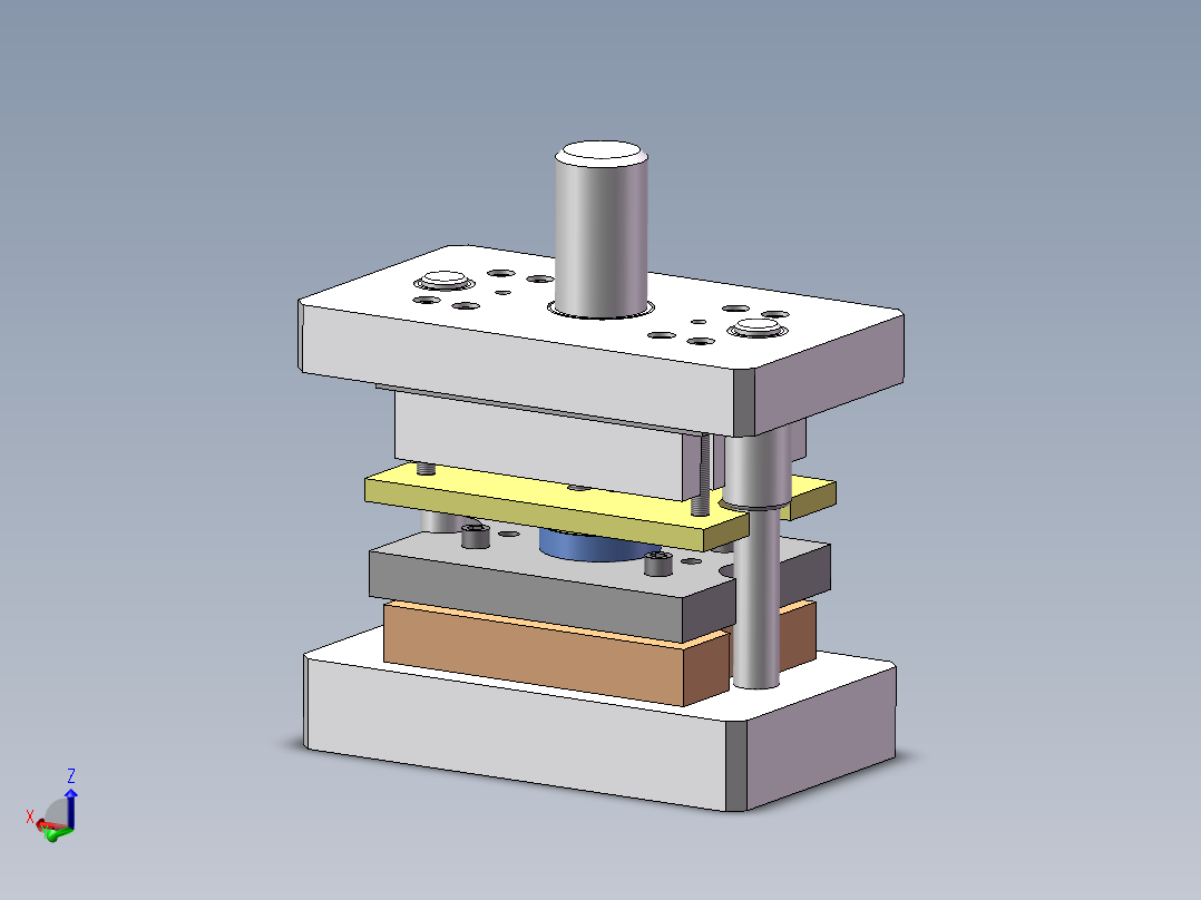 筒形件冲底孔模具