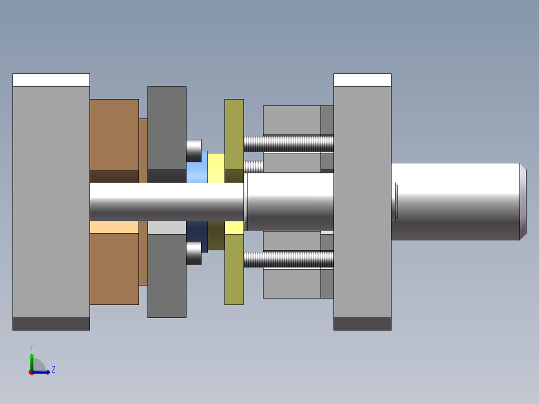 筒形件冲底孔模具左视图