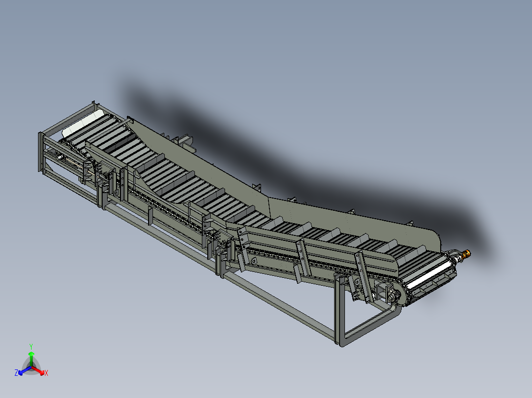 链式输送机3D模型正等轴测图