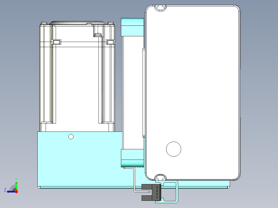 威洛博VBC同步带传动一无尘环境VBC14-L45-S500-BLU-ZP40-C3右视图