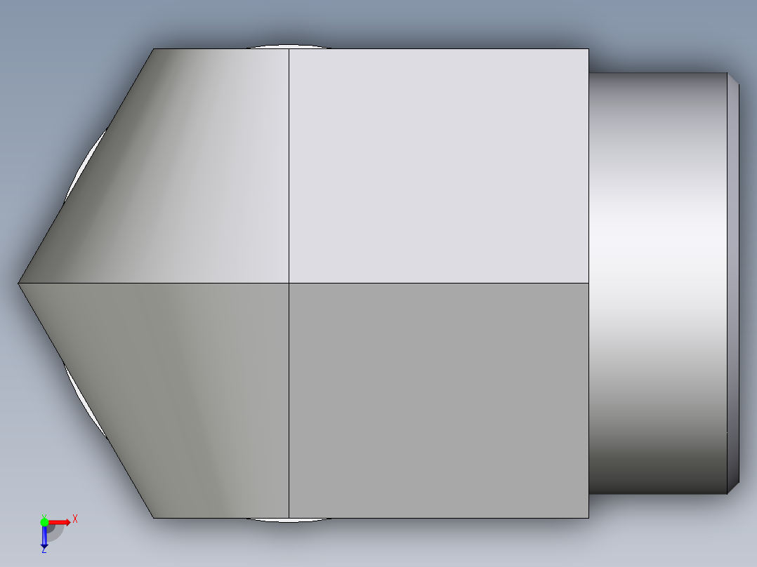 卡套式工业通用硬管接头EO_Adjustable_Locknut_elbow_WEE35LMOMDCF俯视图