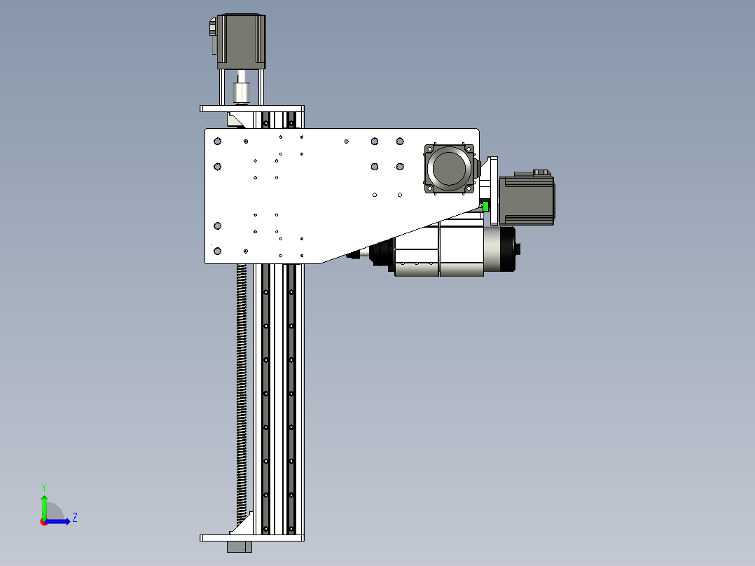 V2小型激光切割机左视图