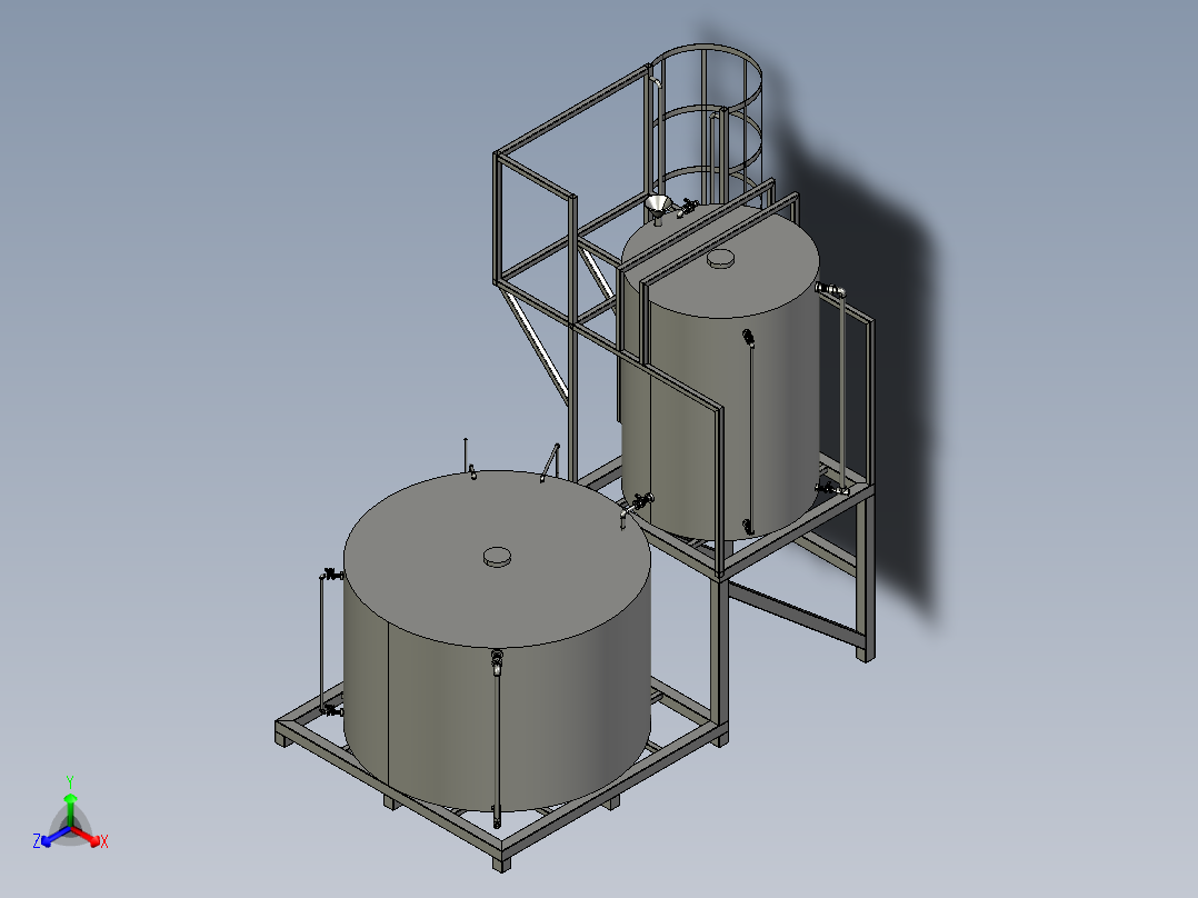 成套计量泵正等轴测图