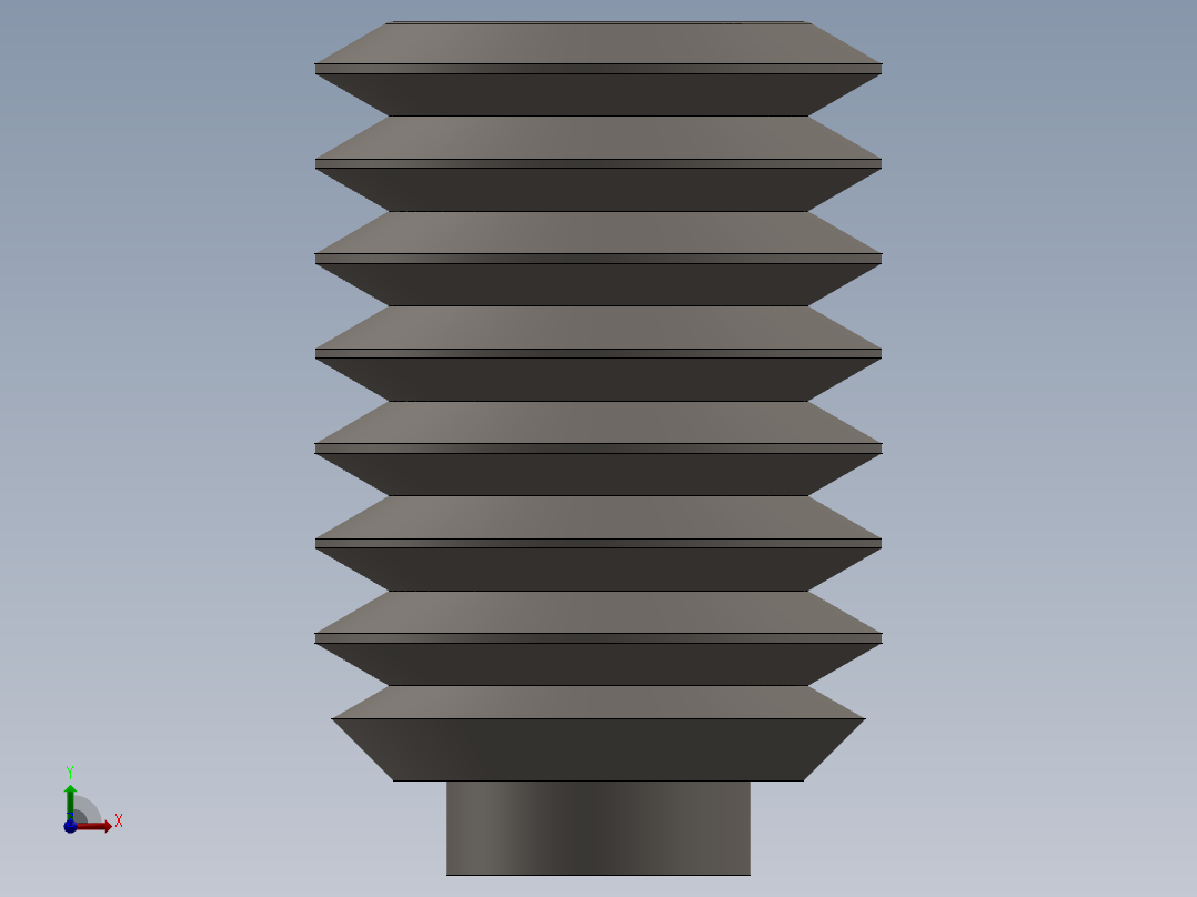 紧固件-0.3750 Allen Screw前视图