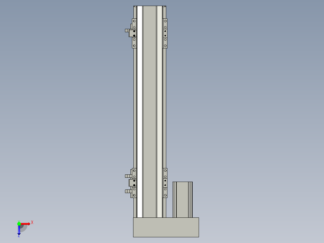 直线模组LHA6-S300-L-100W(16丝杆)设计图纸俯视图