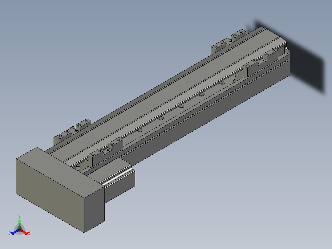 直线模组LHA6-S300-L-100W(16丝杆)设计图纸正等轴测图