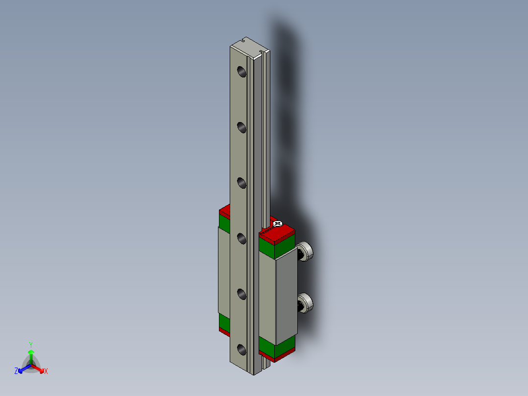 导轨滑块正等轴测图