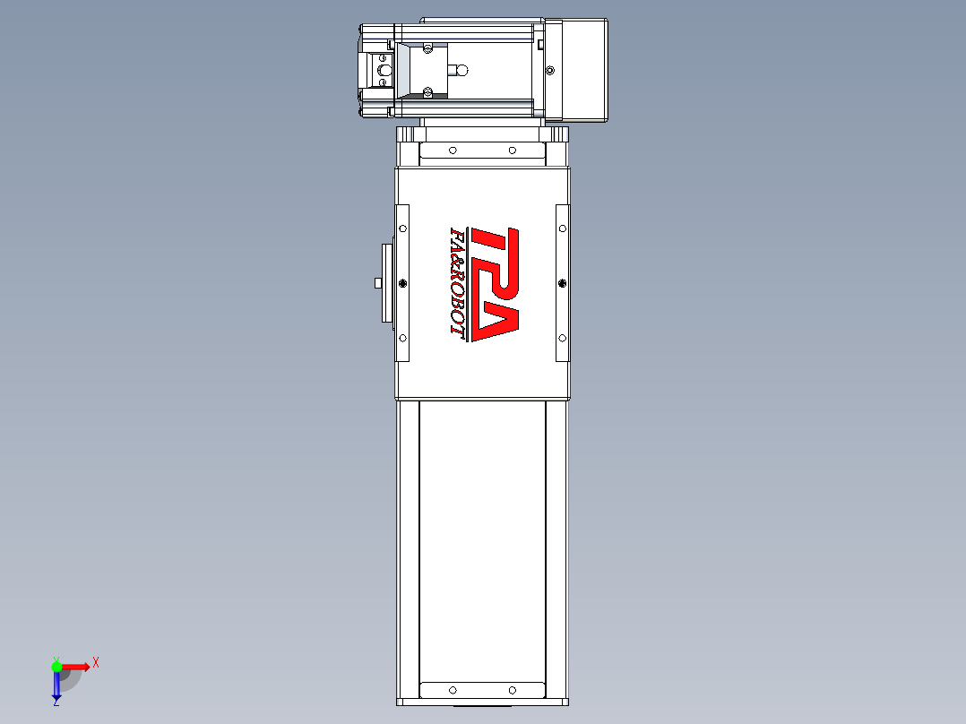 同步带全封闭直线模组TPA-HCB-110D-90-L150-LU-C-P40-N3俯视图