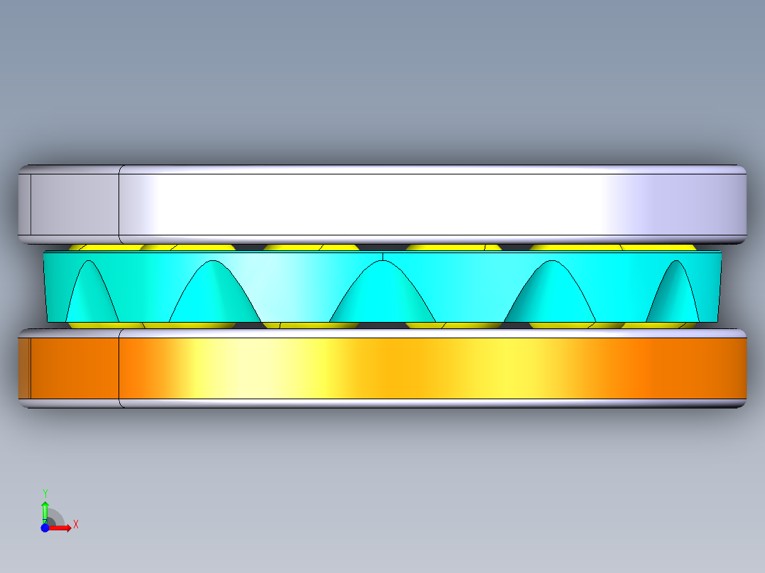 平面推力球轴承51308前视图