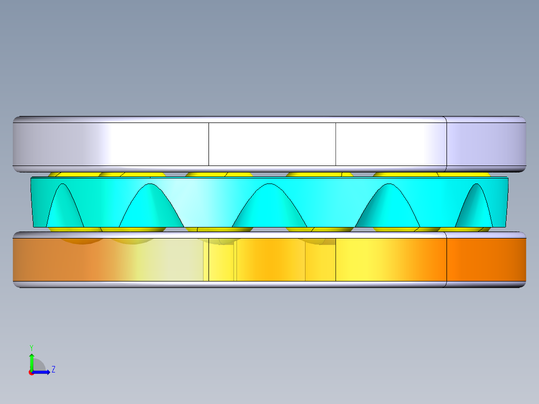 平面推力球轴承51308左视图
