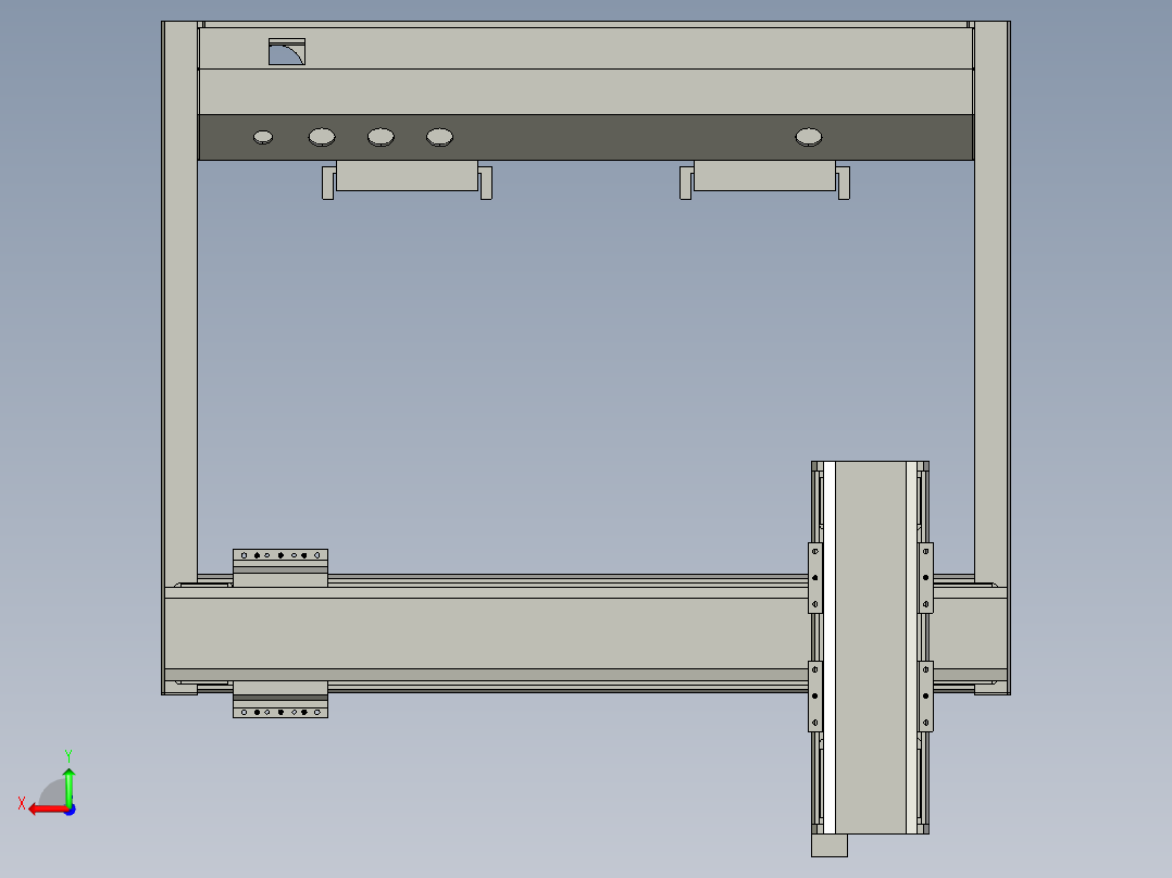 同步带桌面式平台B5331-57步进后视图