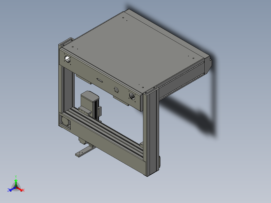 同步带桌面式平台B5331-57步进正等轴测图