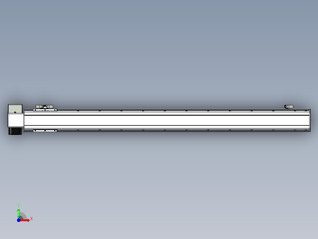 同步带滑台-半封闭B10H-L45-S1100-RD-P40-D3前视图