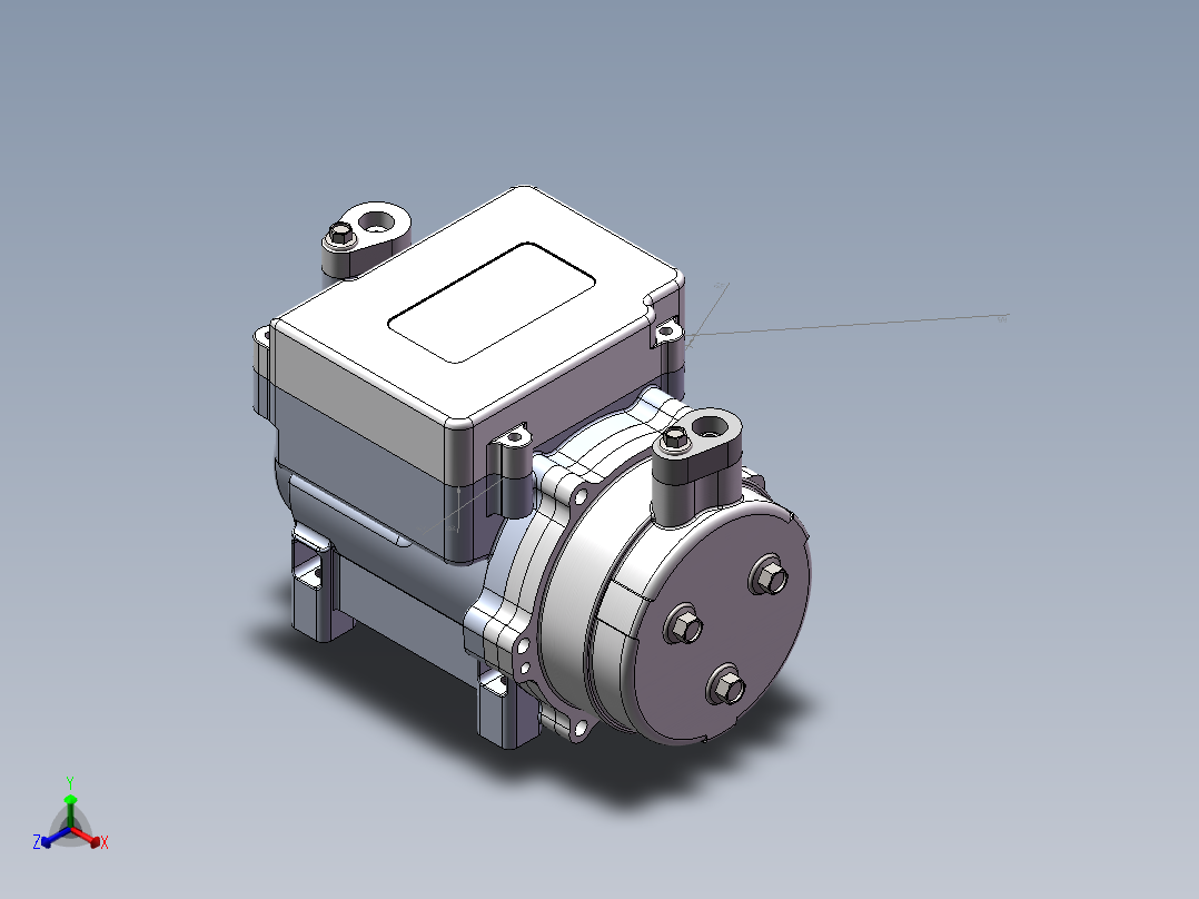 小型涡旋压缩泵sw15可编辑正等轴测图