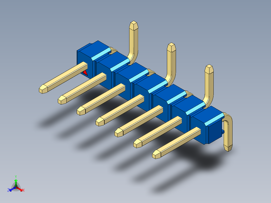 彩色公排针 100mil 2.54mm 系列-DS1022_blue_07p_100mil_Type_SMT_R2_rev1.0