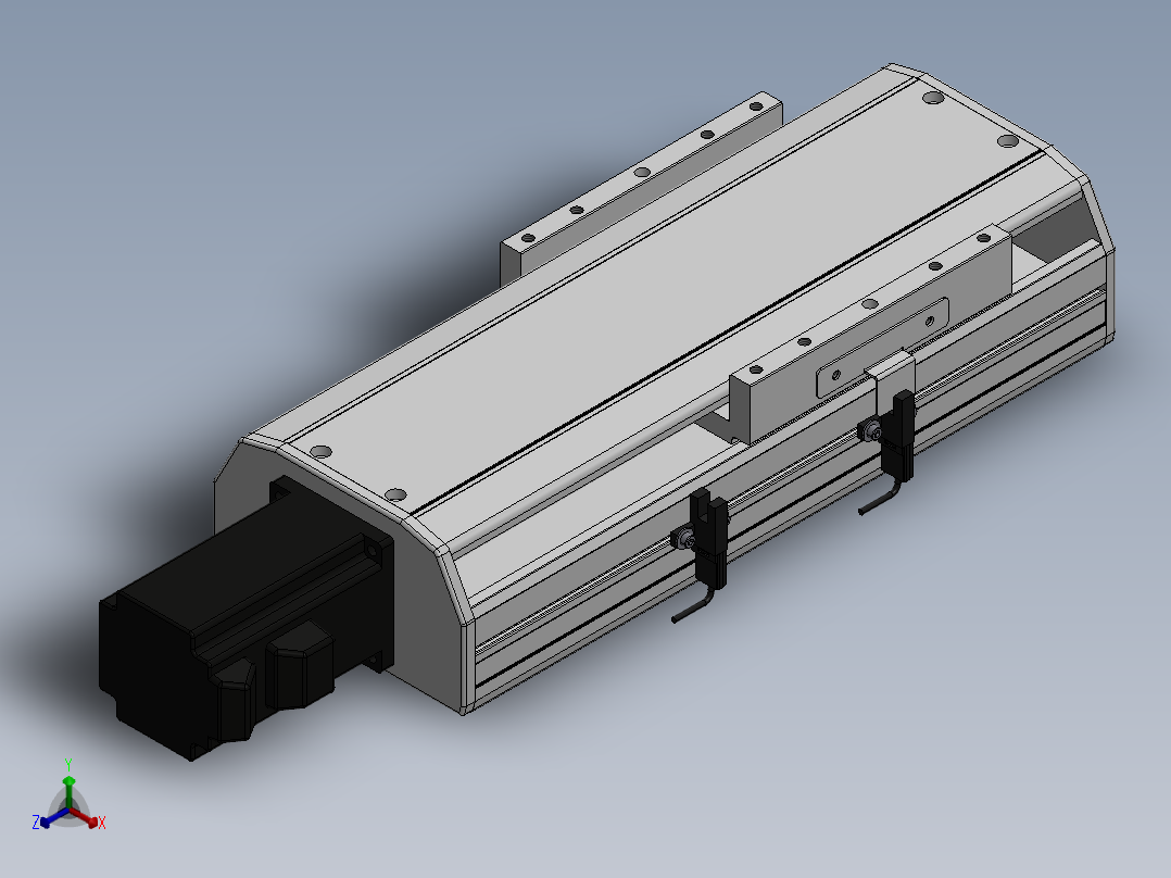 精密模组MY140-T10-100L-BC-P40B-C4-C正等轴测图