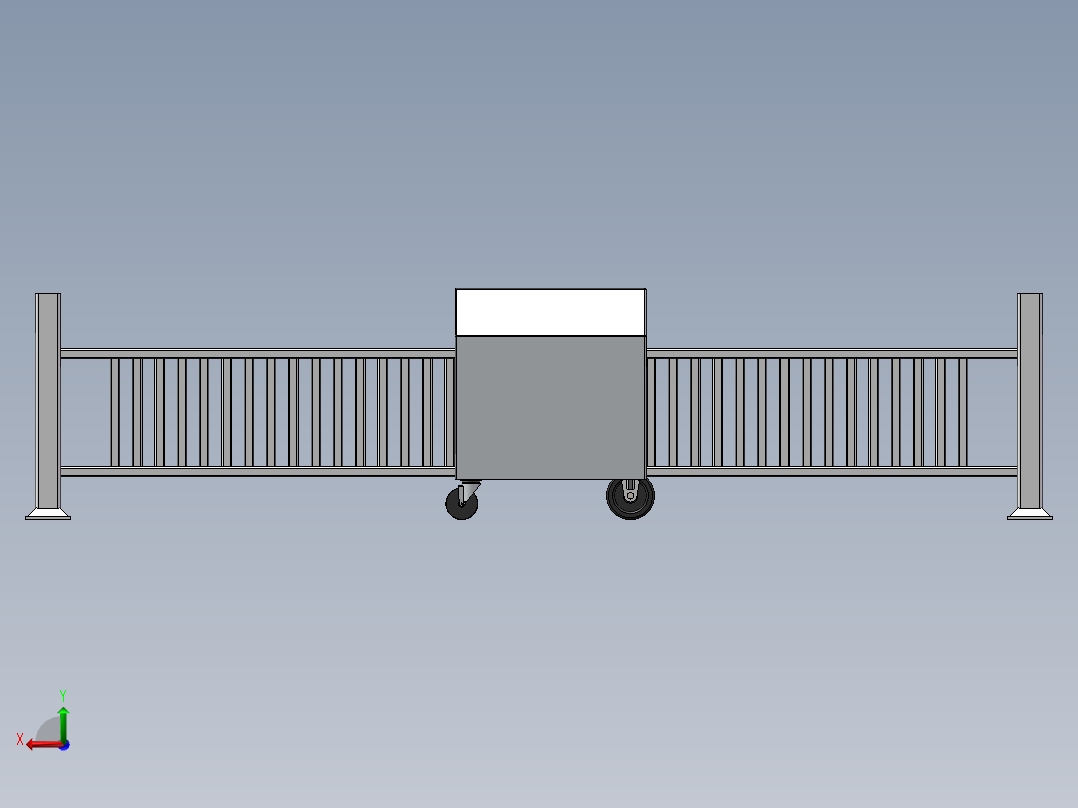 围栏清洗机打包后视图
