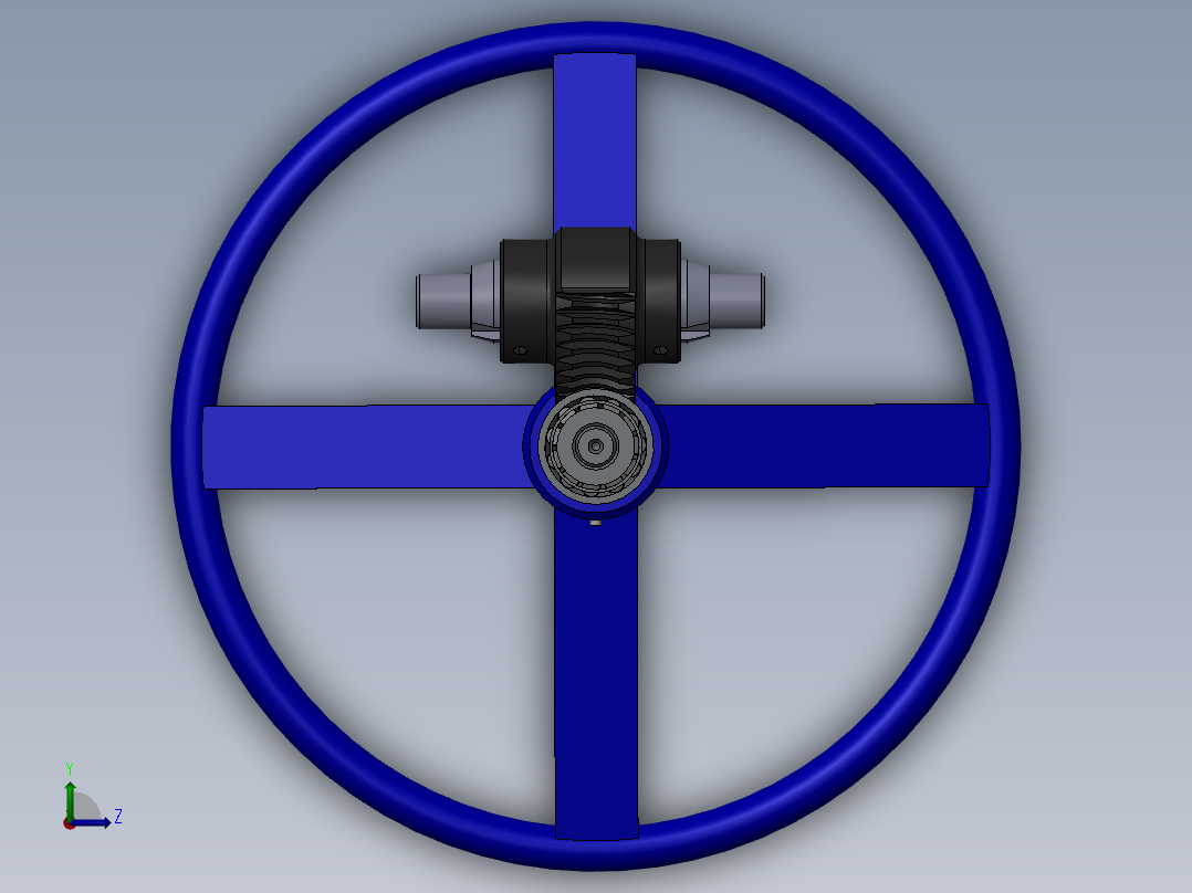 直角转弯齿轮箱适用于球阀、旋塞阀和蝶阀的操作左视图
