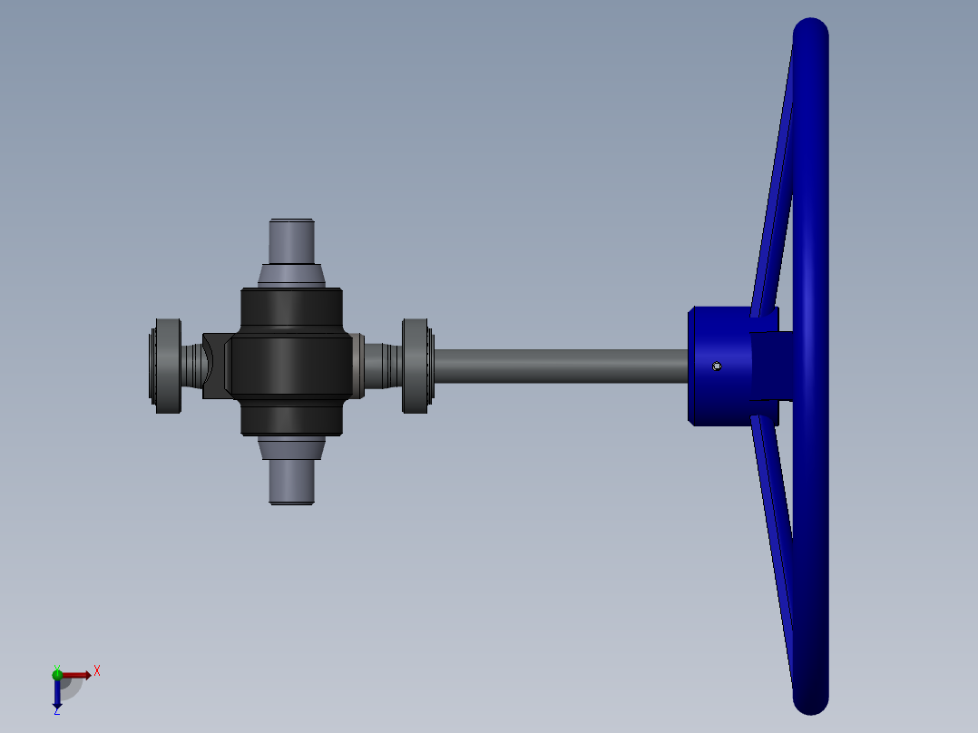 直角转弯齿轮箱适用于球阀、旋塞阀和蝶阀的操作俯视图