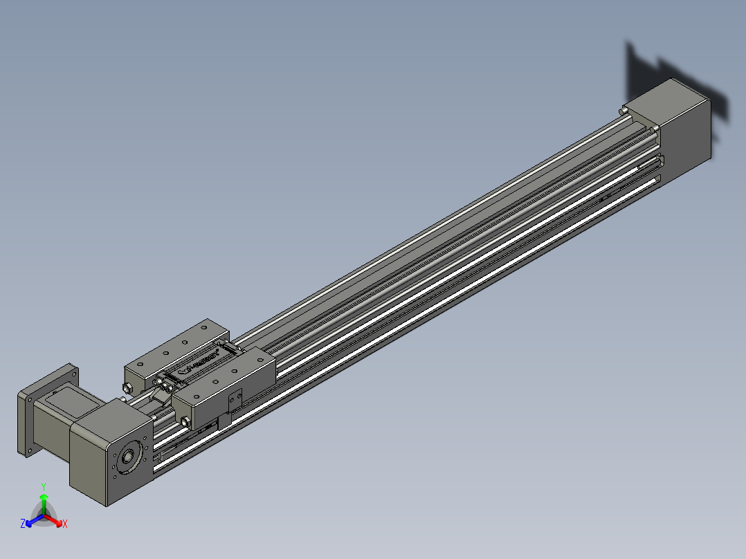 威洛博直线电机模组EB4-L80-S400-R-57-MS3正等轴测图