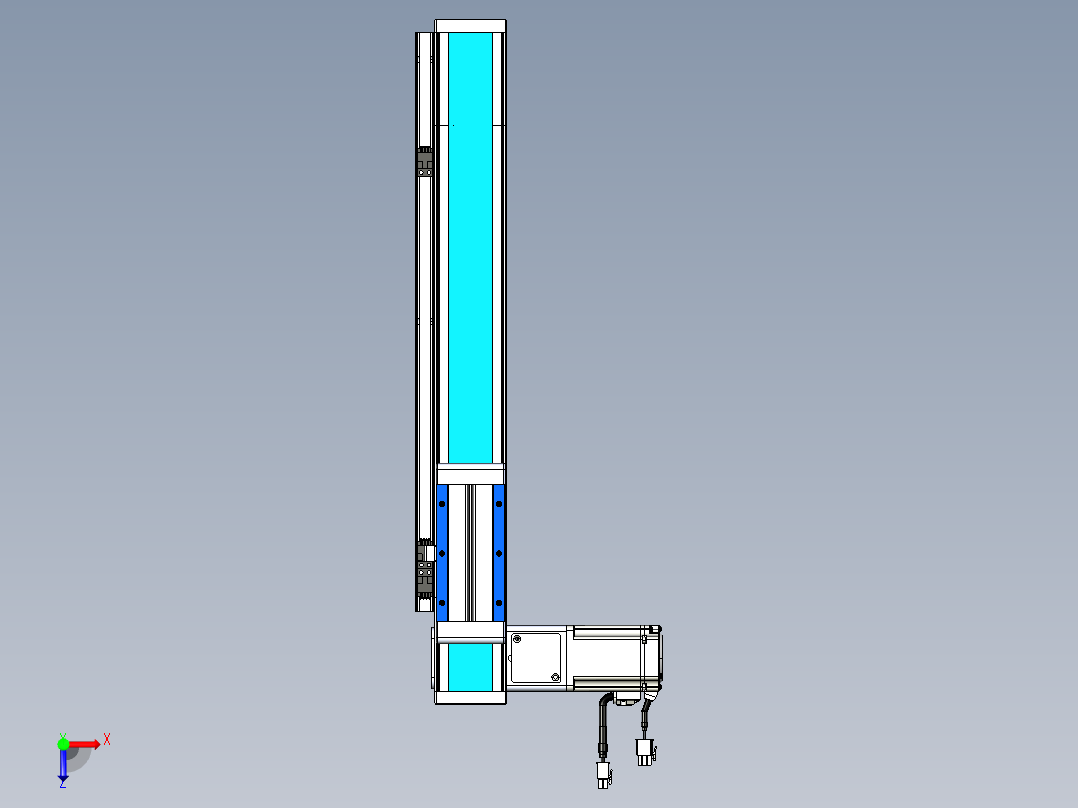 威洛博LB.GB同步带传动--欧规系列LB6A-L130-S350-BL俯视图