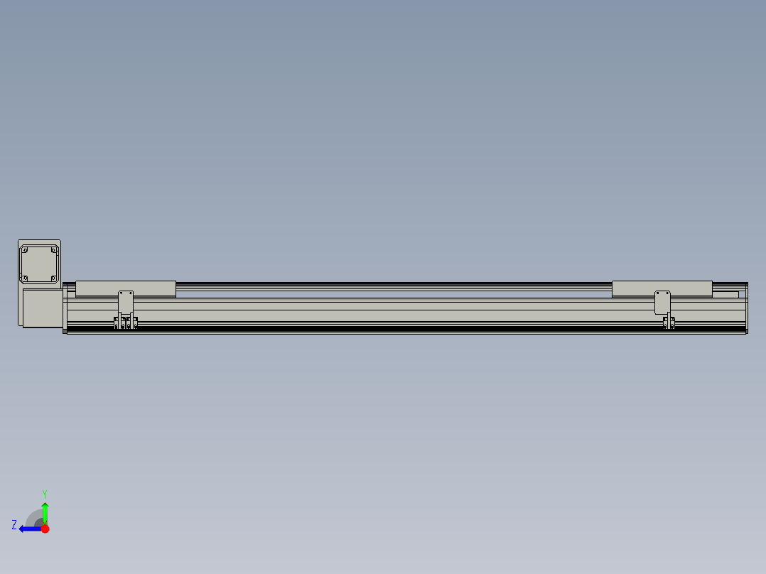 直线模组LHB21-L40-S1200-LU设计图纸右视图