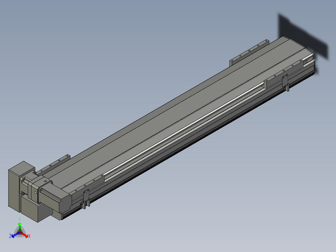 直线模组LHB21-L40-S1200-LU设计图纸正等轴测图