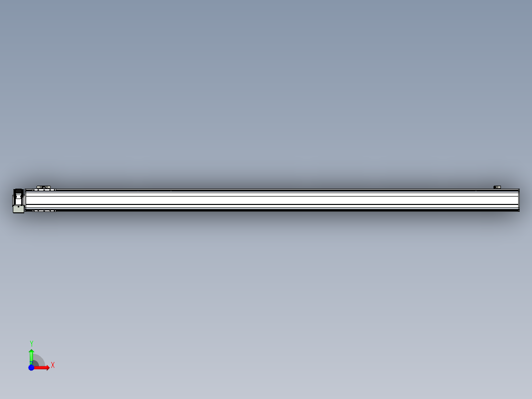 同步带滑台-半封闭B13H-L45-S2650-LU-P40-D3前视图