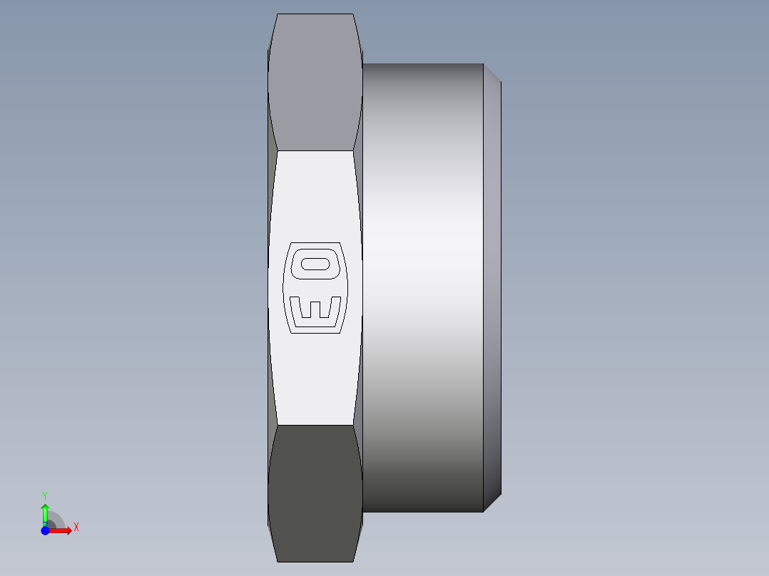 卡套式工业通用硬管接头EO_Blanking_plug_for_tube_ends_ROV42L71X前视图