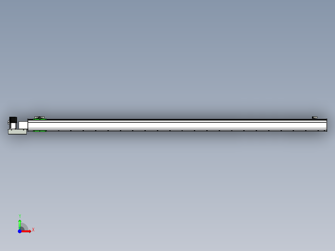 同步带滑台-半封闭B10H-L45-S2200-L-P40-D3前视图