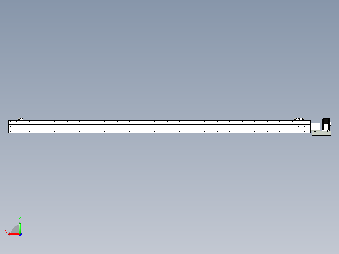 同步带滑台-半封闭B10H-L45-S2200-L-P40-D3后视图