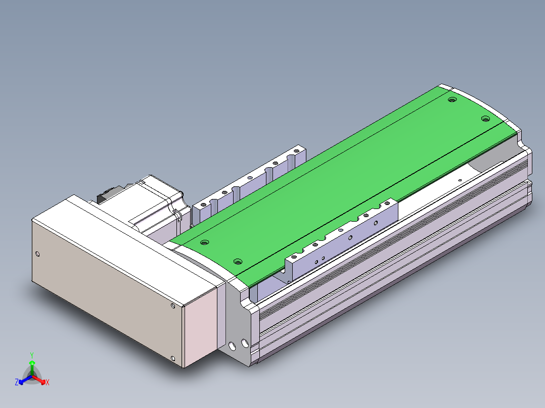 MTH丝杆半封闭模组MT120BS-BR-200W正等轴测图