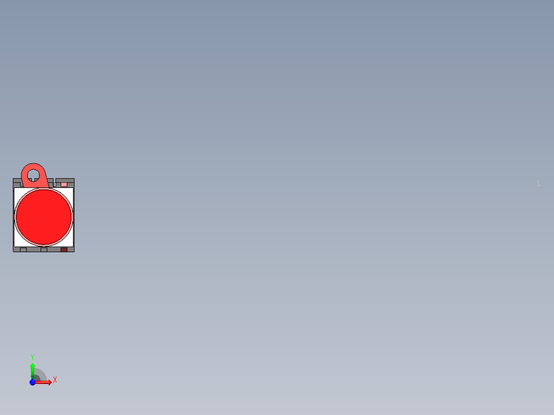 自锁按钮（带灯）YW1L-AF2E10Q4R（24V红）前视图