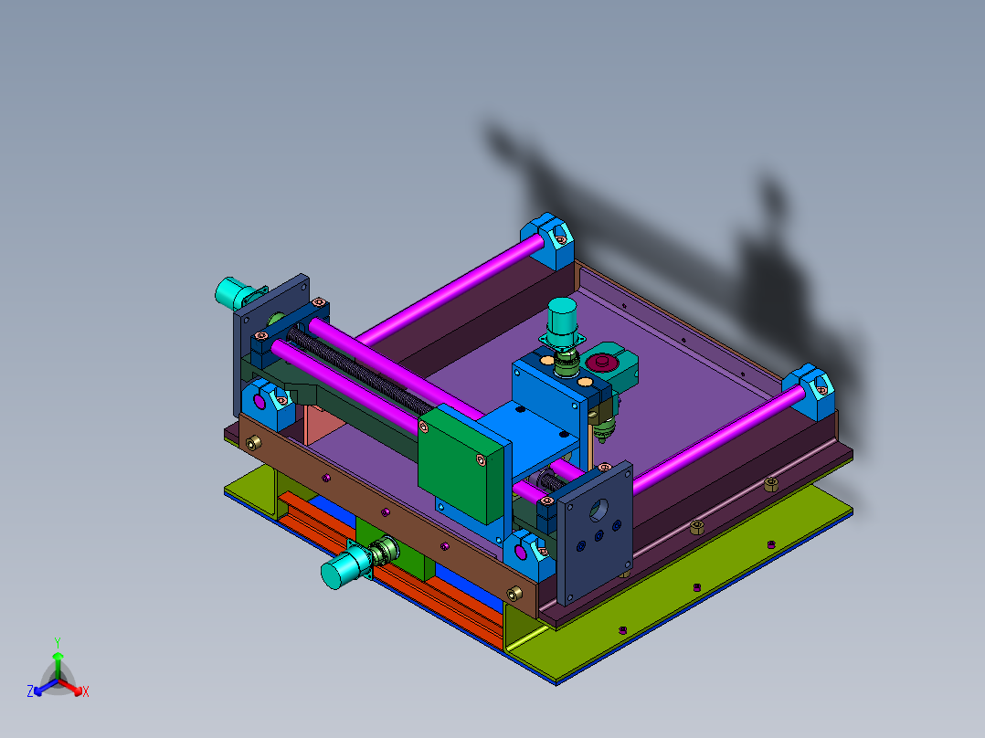 现场便携式打标机打码机正等轴测图