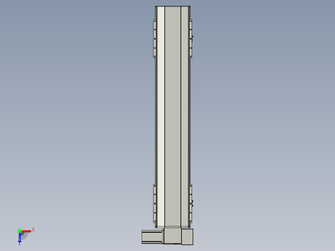 直线模组LHB21-L40-S950-RD设计图纸俯视图