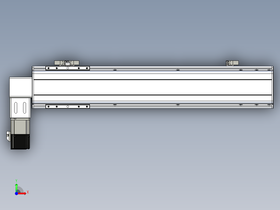 同步带滑台-半封闭B13-L90-S500-L-P40-D3前视图