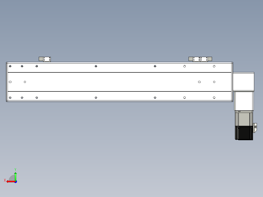 同步带滑台-半封闭B13-L90-S500-L-P40-D3后视图
