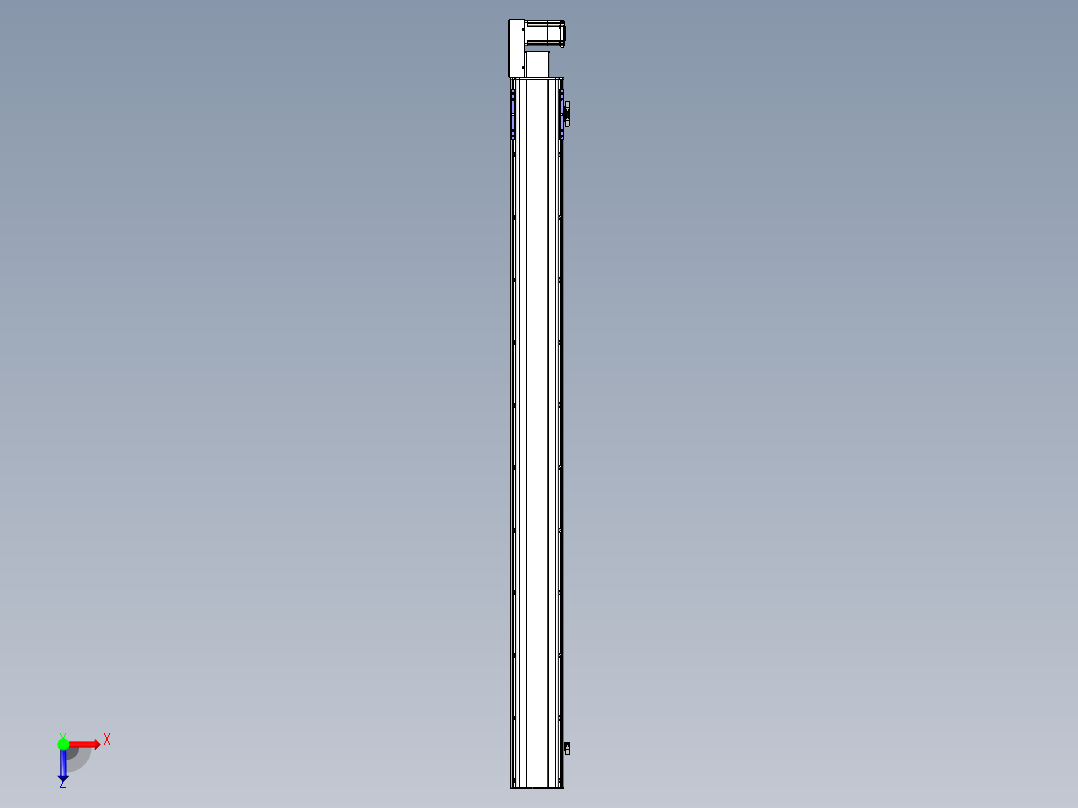 同步带滑台-半封闭B17H-L50-S2000-L-P75-D3俯视图